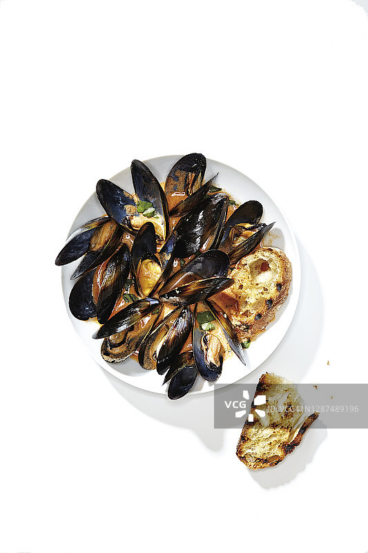 碗装无麸质贻贝图片素材