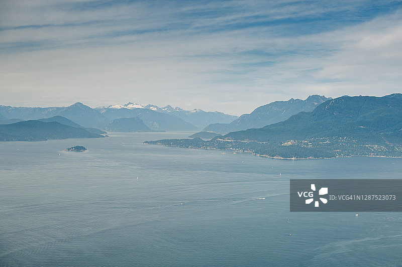 豪湾和佐治亚海峡航拍图片素材