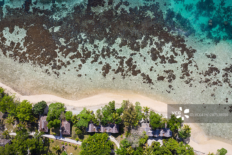 南太平洋瓦努阿图Erakor岛的俯视图图片素材