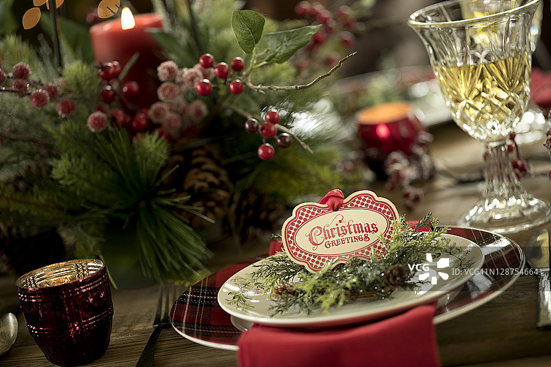 圣诞节节日餐桌图片素材