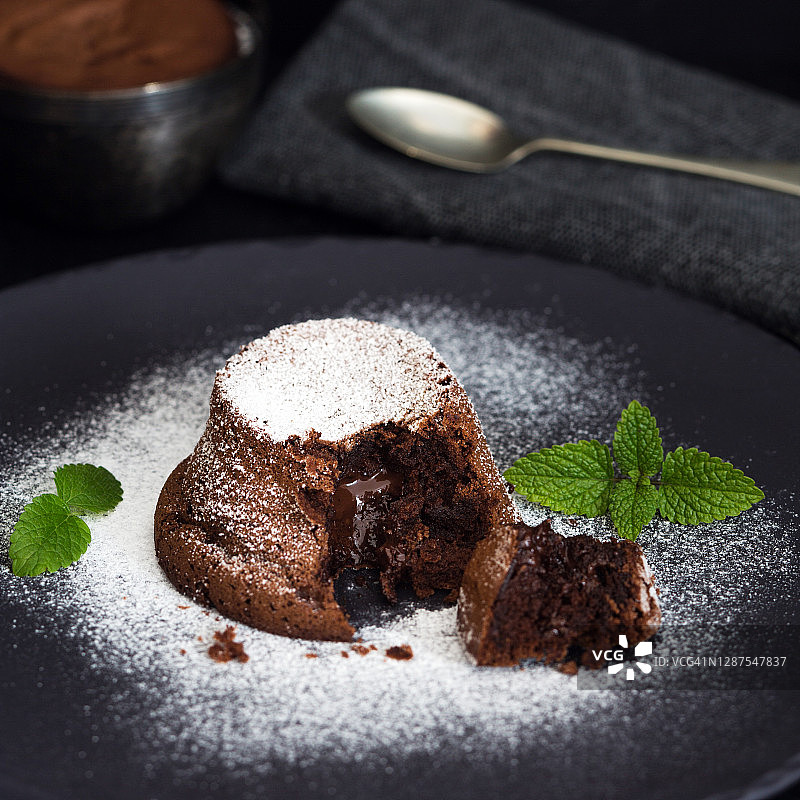 巧克力软泥蛋糕图片素材