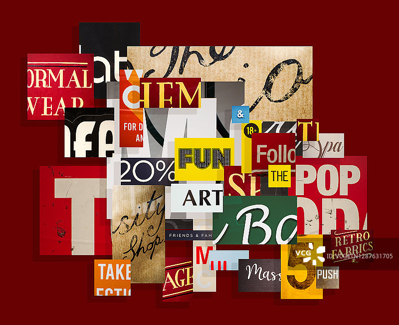 店铺标志蒙太奇图片素材