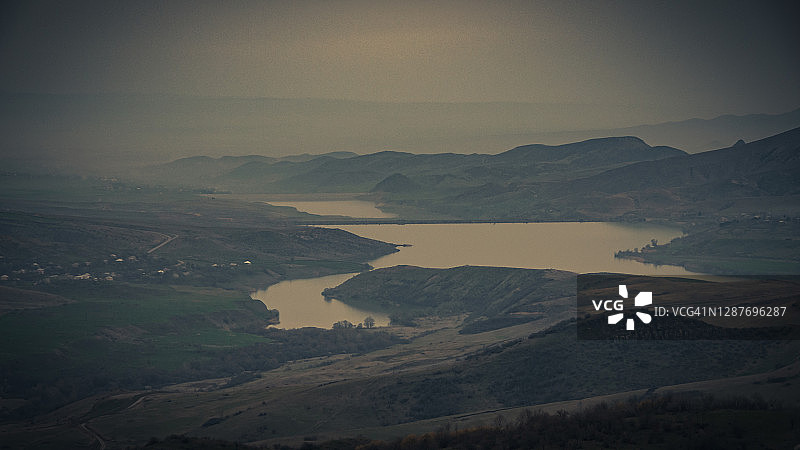 塔武什省的乔加兹水库，位于亚美尼亚东北部，毗邻阿塞拜疆的卡扎赫区图片素材