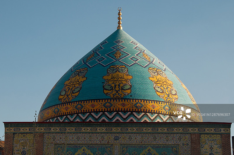 埃里温蓝色清真寺穹顶——亚美尼亚埃里温一座18世纪波斯什叶派清真寺图片素材