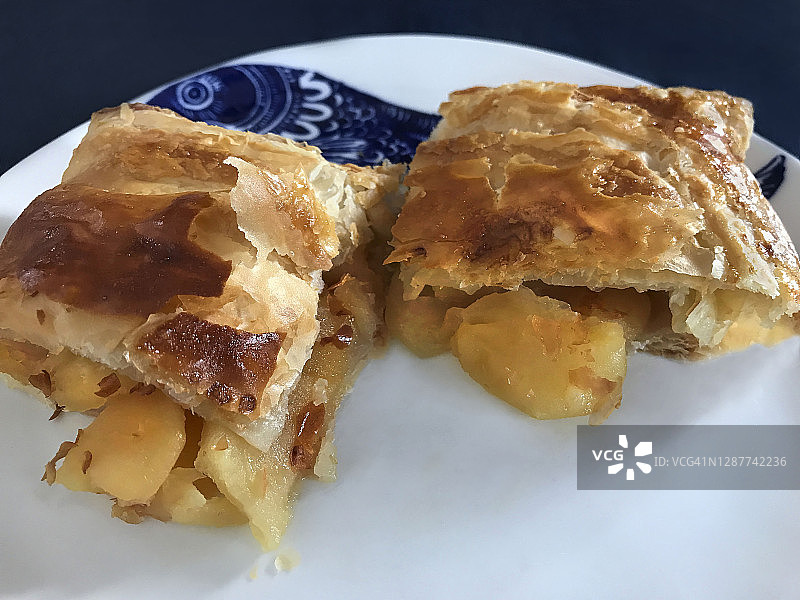 切割折叠式苹果派图片素材