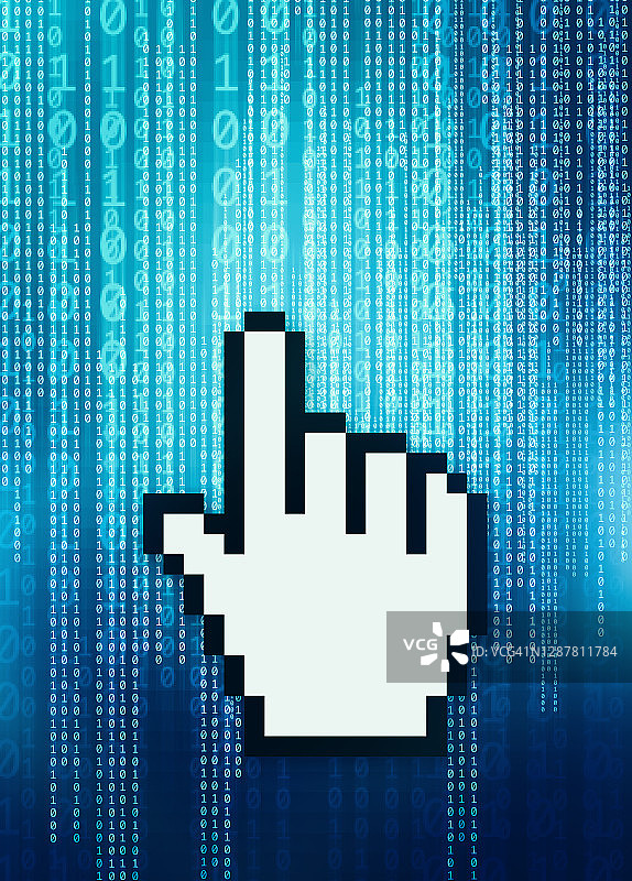 数据上的手指针图片素材