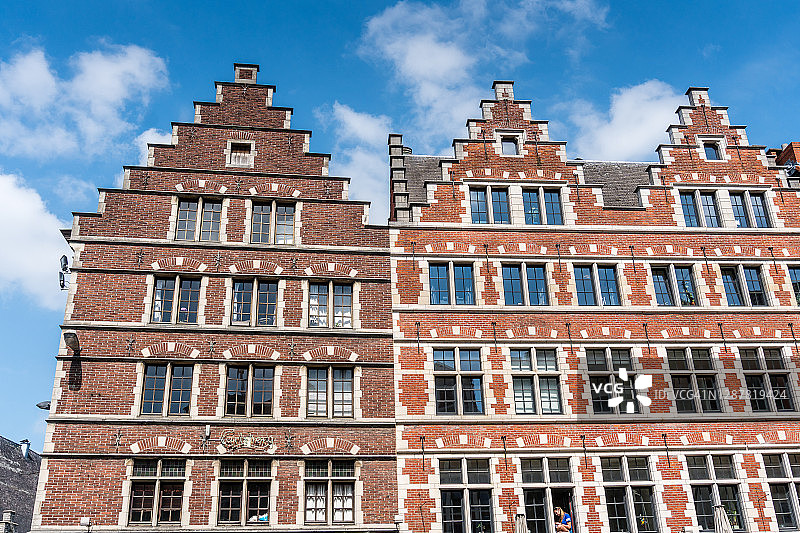 根特老城历史建筑外立面图片素材