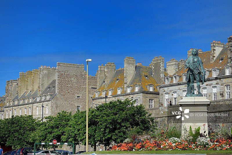 圣马洛，马埃·德·拉布尔多内雕像图片素材