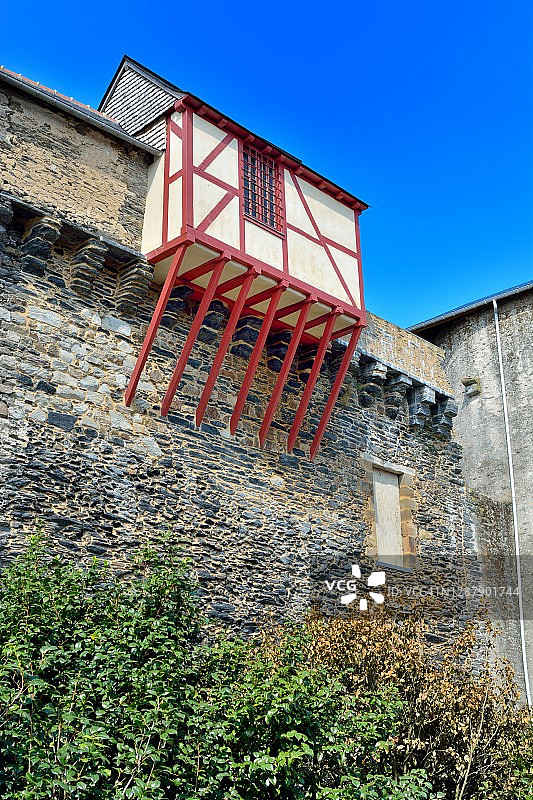 维特雷市的木制拱托和防御塔图片素材