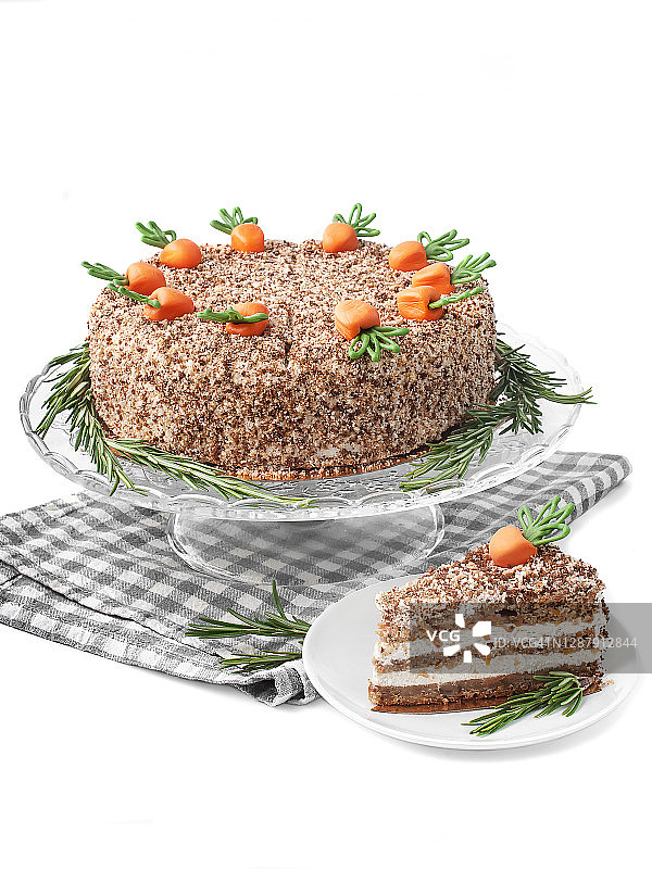 胡萝卜蛋糕美食摄影图片素材