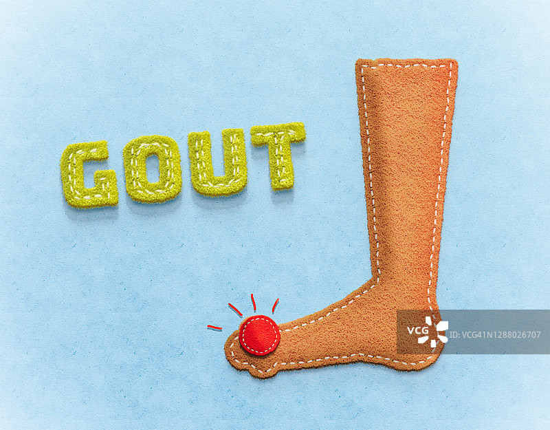 痛风和尿酸水平的概念图像图片素材