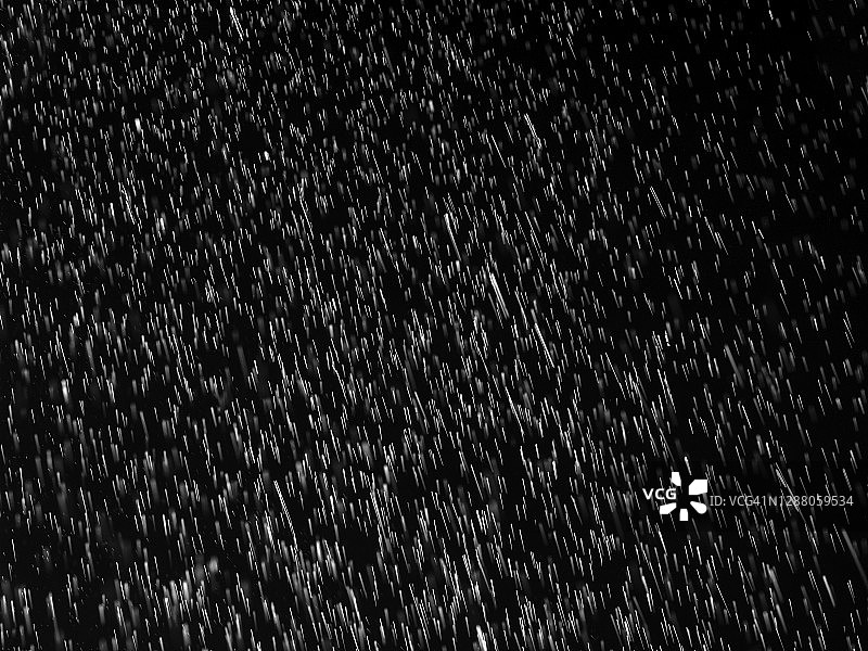 落在黑色背景上的雨滴图片素材