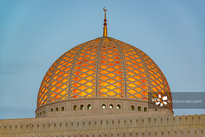 马斯喀特大清真寺穹顶图片素材