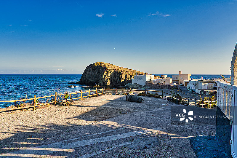 阿尔梅里亚的La Isleta del Moro，西班牙图片素材