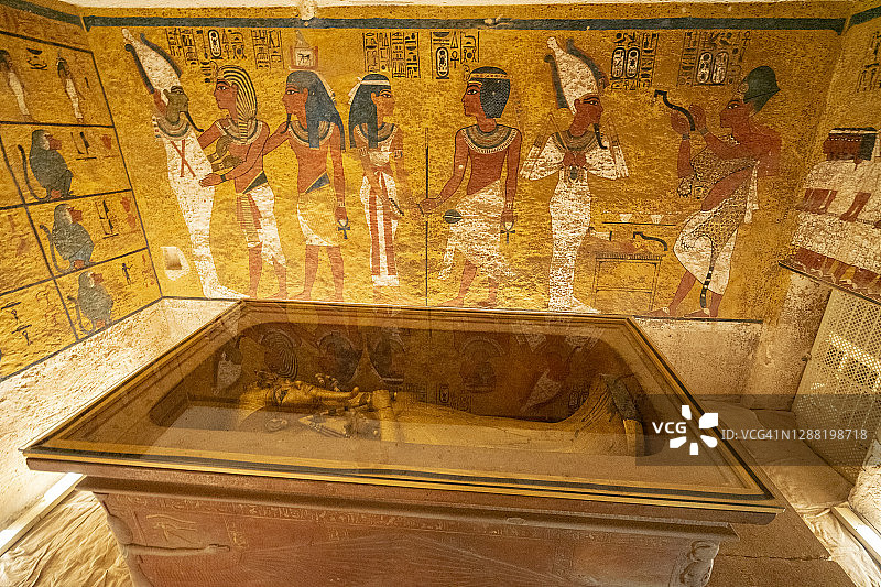 埃及卢克索帝王谷图坦卡蒙法老陵墓图片素材