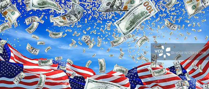 美国商业繁荣的赚钱概念图片素材