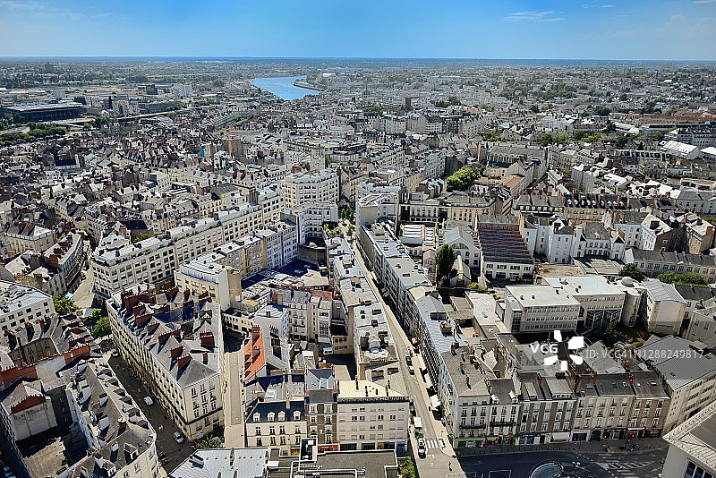 南特，Canclaux - Mellinet区和Chantenay - Sainte Anne区背景图片素材