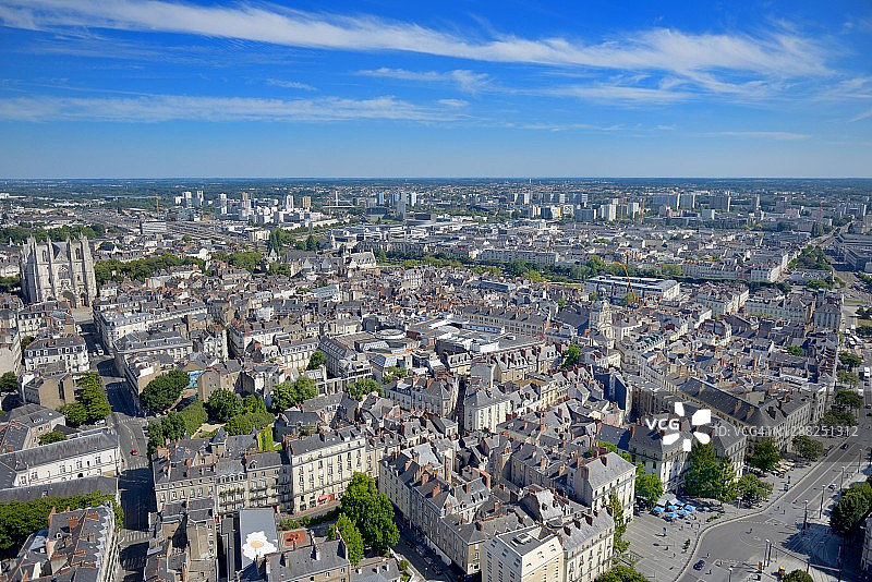 南特市中心和南部街区图片素材