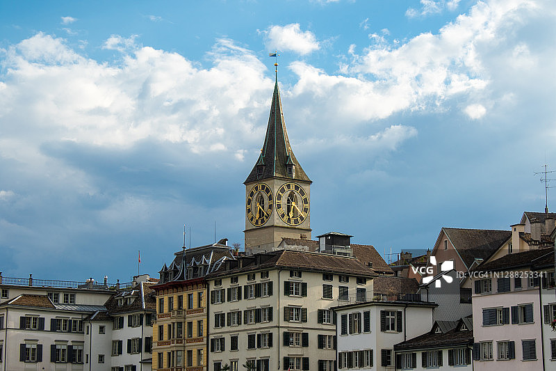 瑞士苏黎世圣彼得教堂图片素材