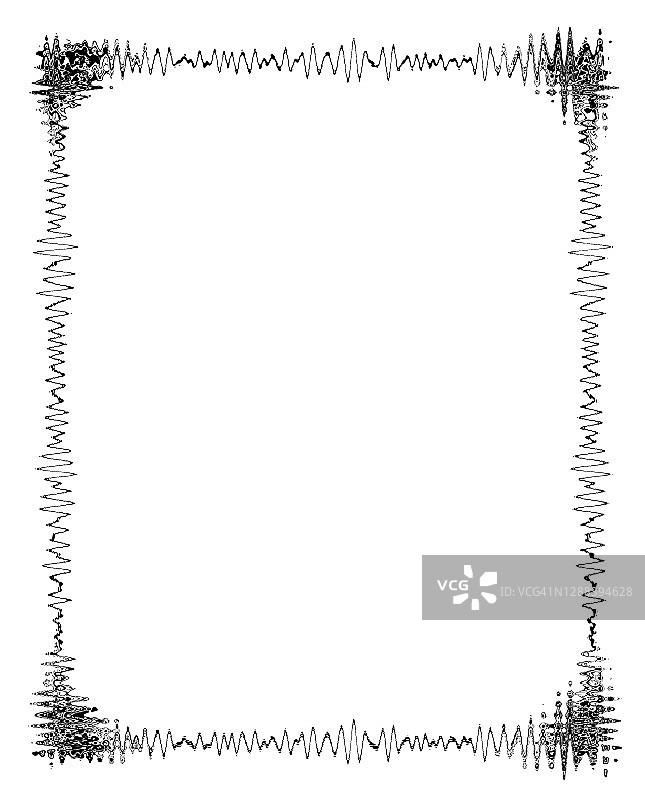 装饰画框古老雕刻插图图片素材