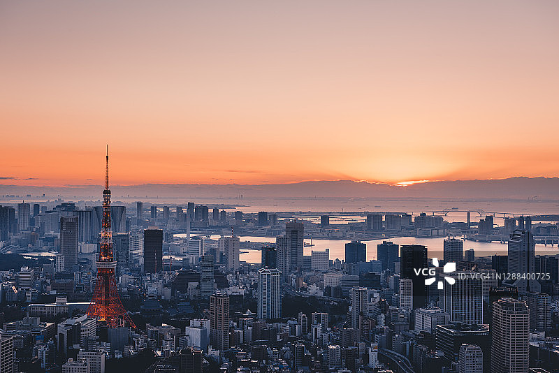 东京新年日出图片素材