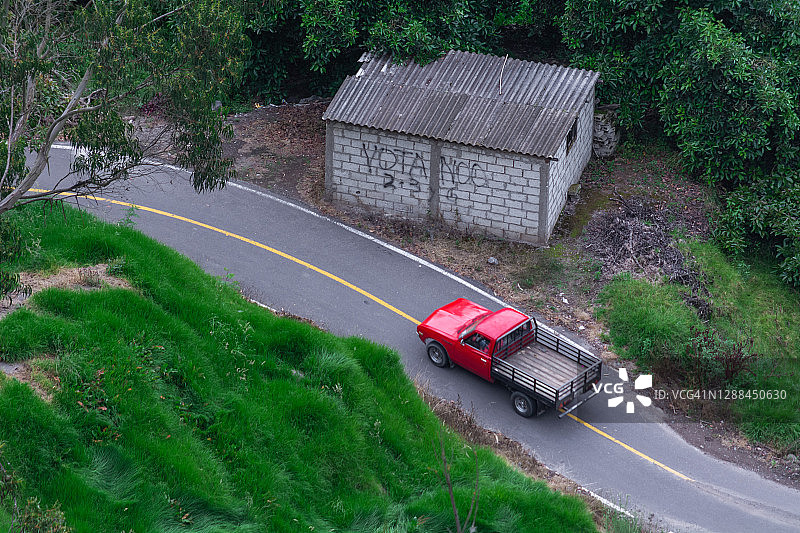 汽车和房屋航拍摄影图片素材