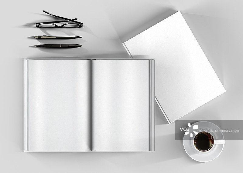 用于模型展示的空白书籍图片素材