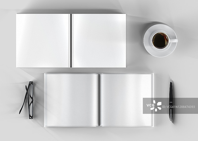 用于模型展示的空白书籍图片素材