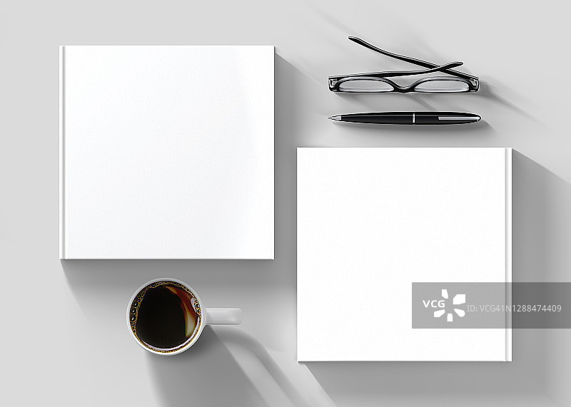 用于模型展示的空白书籍图片素材