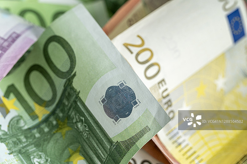 欧盟货币特写图片素材