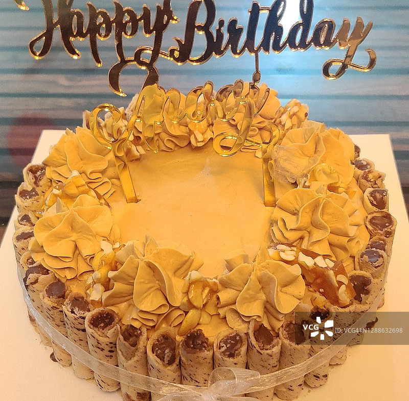 奶油咖啡蛋糕图片素材