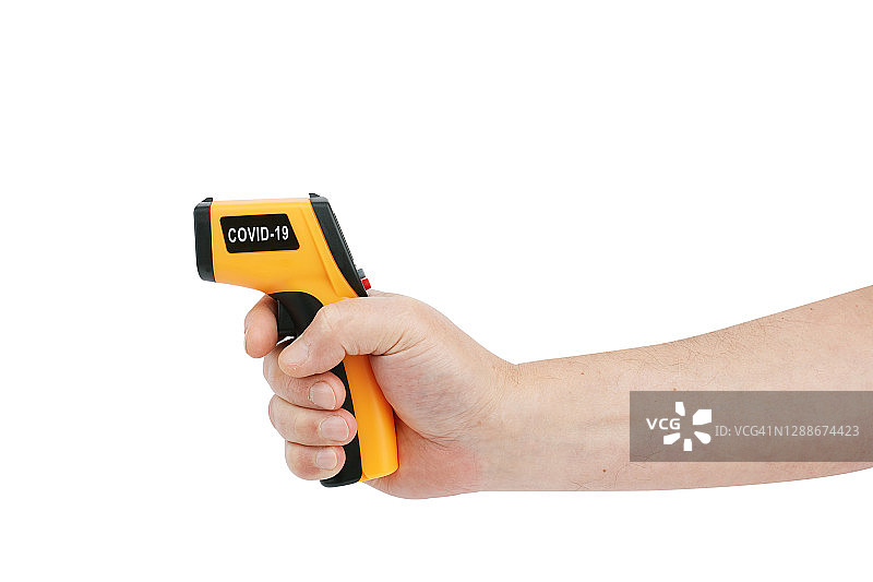 手持红外线激光测温仪图片素材