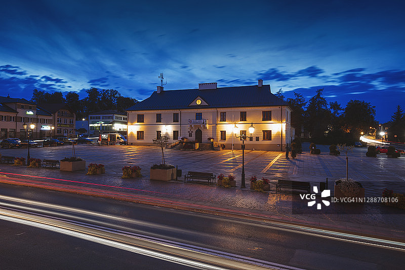 什切布热申主广场夜景图片素材