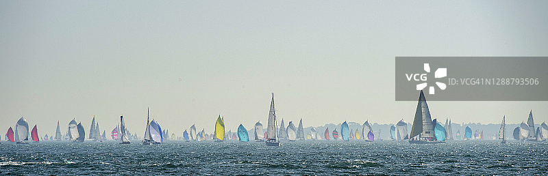 2019年怀特岛环岛游艇赛图片素材