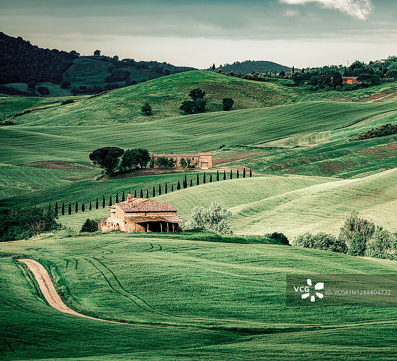 意大利托斯卡纳瓦尔道尔恰风光图片素材