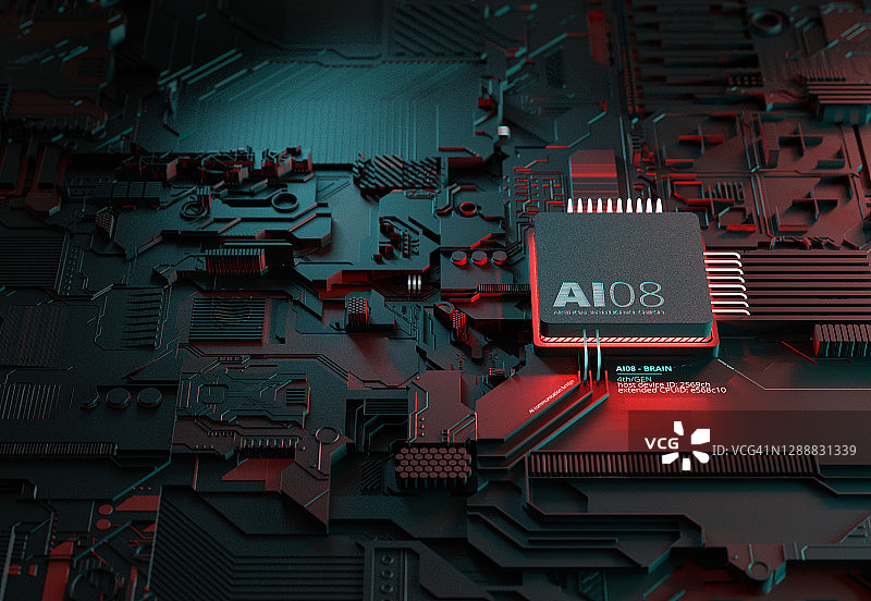 人工智能芯片组图片素材