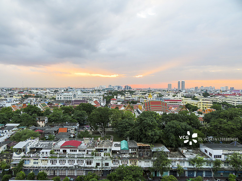 曼谷日落城市景观图片素材