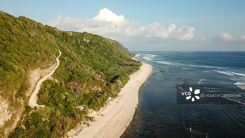 印度尼西亚巴厘岛娘娘海滩航拍图片素材
