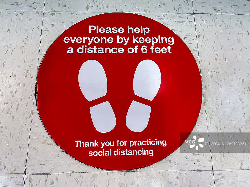 社交距离标志图片素材