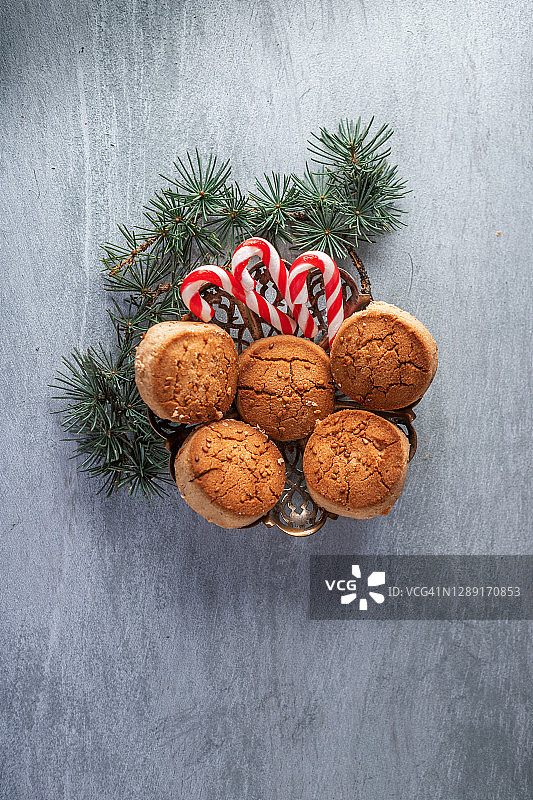 西班牙圣诞甜点：Mantecados图片素材