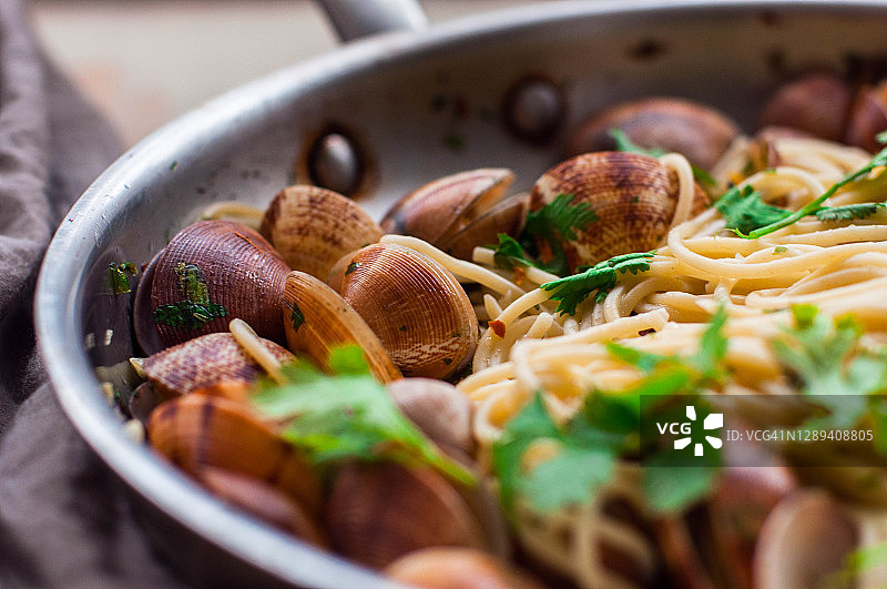 蛤蜊意大利面图片素材