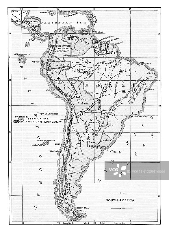 古南美洲地图图片素材