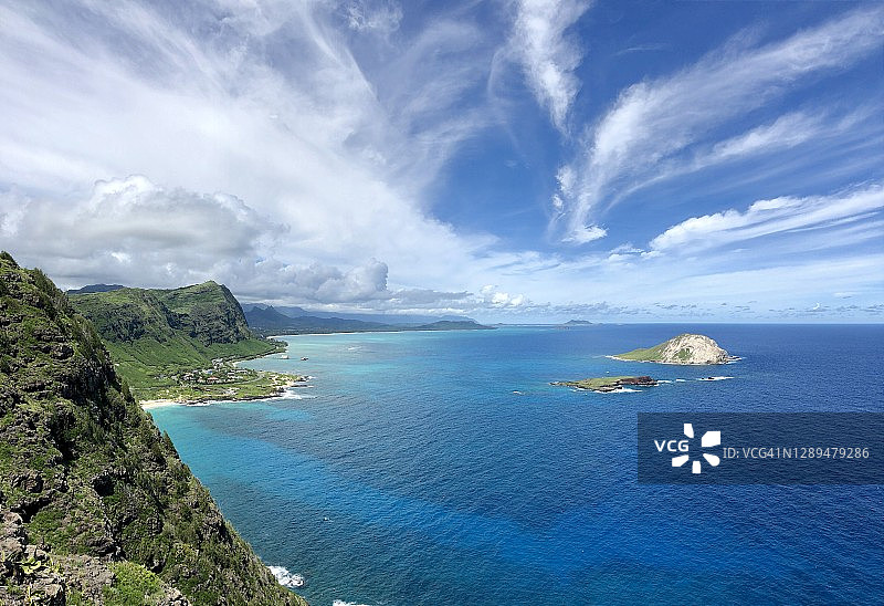 美国夏威夷瓦胡岛东部海岸线图片素材