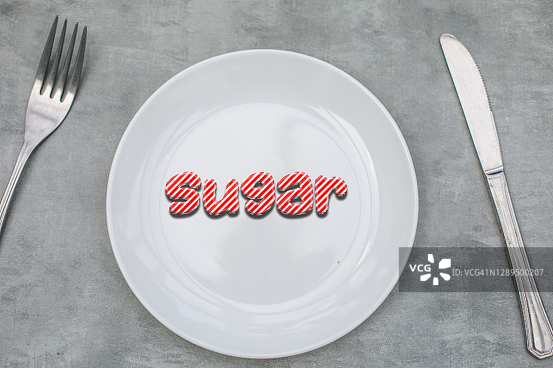 糖背景上的甜味文字图片素材