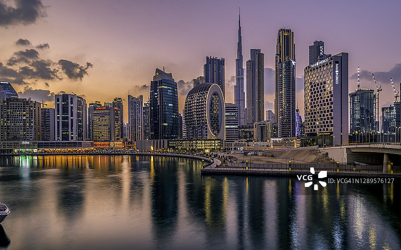 迪拜天际线图片素材