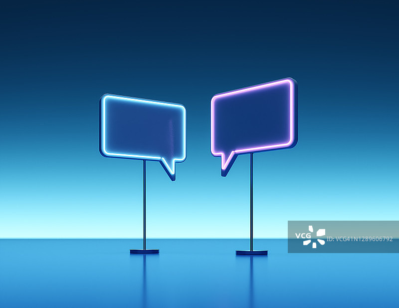 霓虹灯语音气泡图片素材