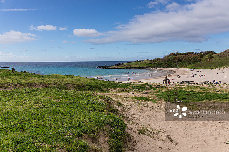 阿纳凯纳海滩，拉帕努伊岛图片素材