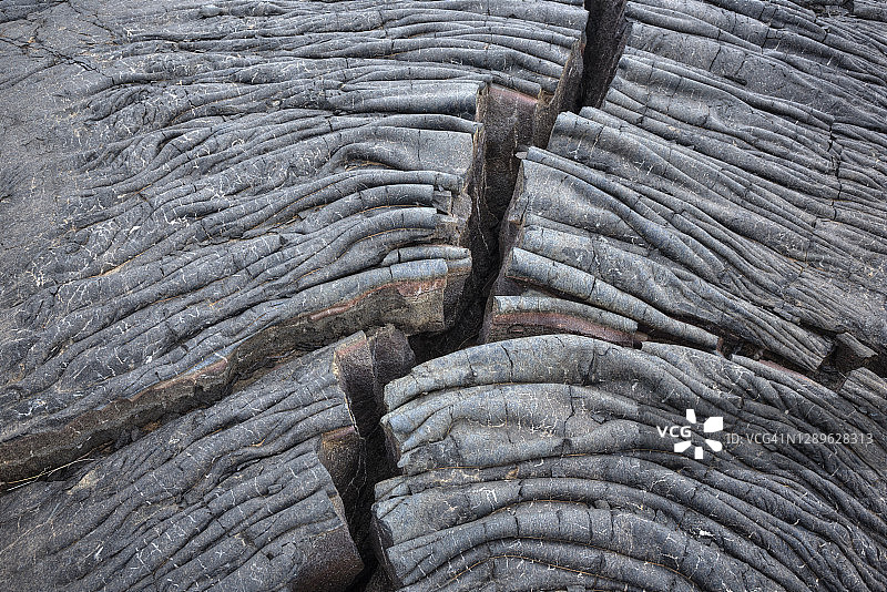 夏威夷的干熔岩流地貌图片素材
