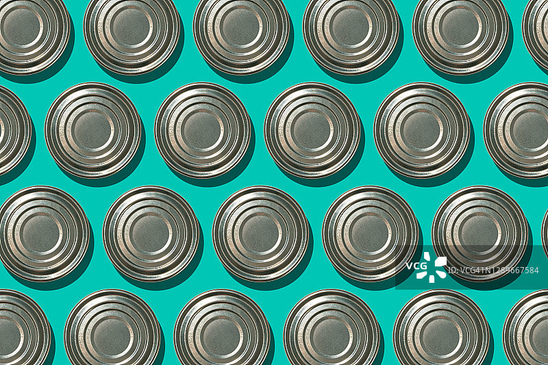 沙丁鱼罐头排列图片素材