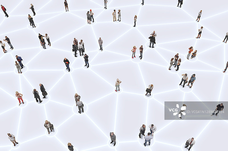 人际网络连接图片素材